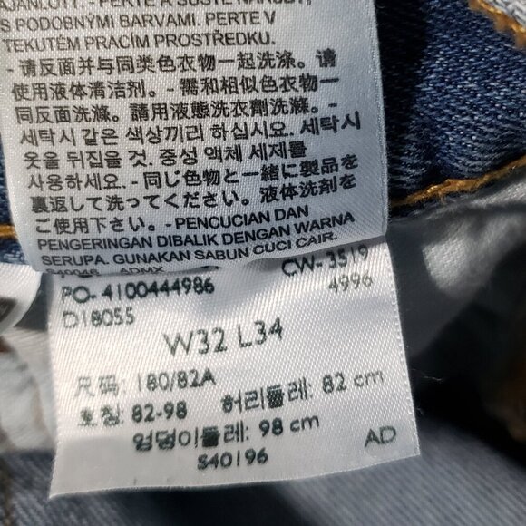 Levis 501  Button Fly Jeans  Straight Leg  Men's 32 X 34 - Picture 3 of 4